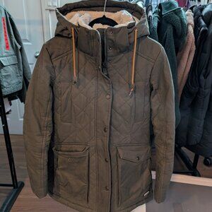 Hunter - Women’s Field Winter Jacket Sherpa Lining (Olive Green)